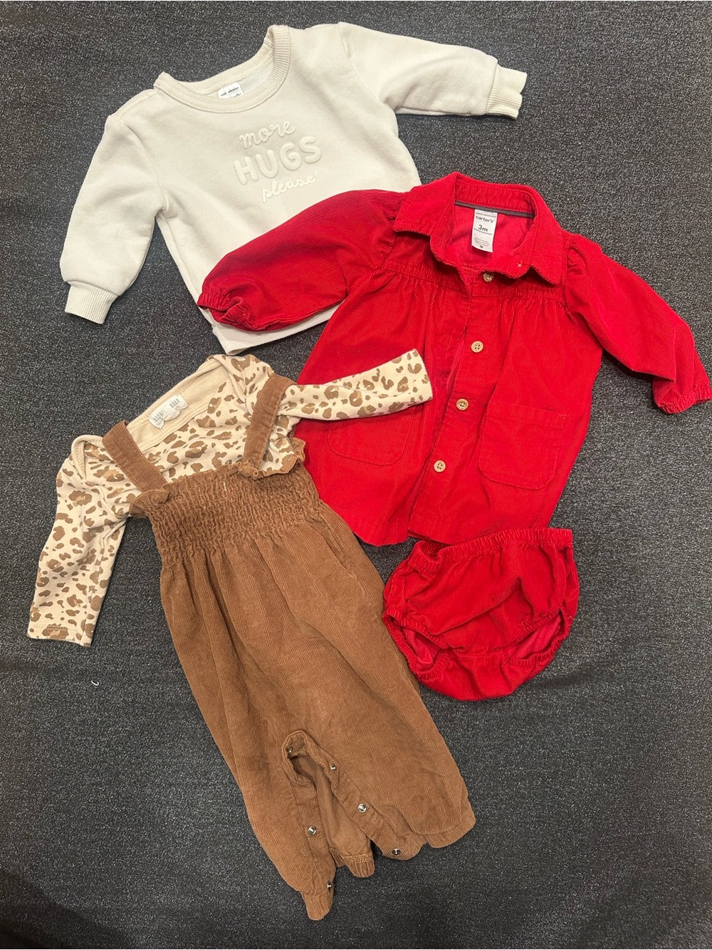Corduroy Outfit Lot - Rabbit + Bear/Carter’s